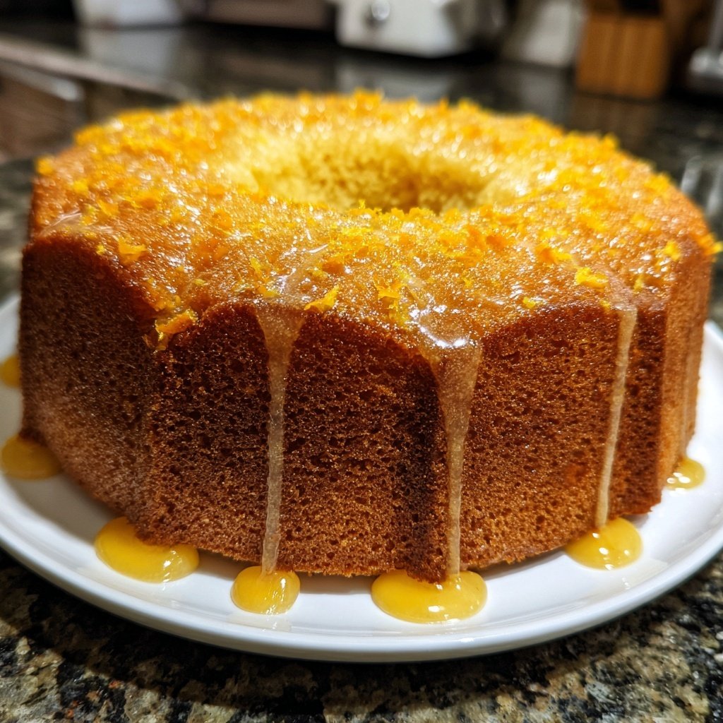 Zitronenkuchen mit Orangenabrieb