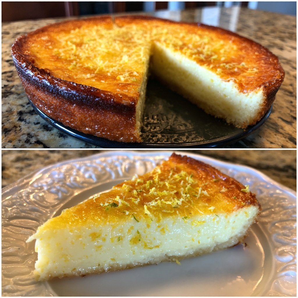 Käsekuchen mit Zitronenabrieb