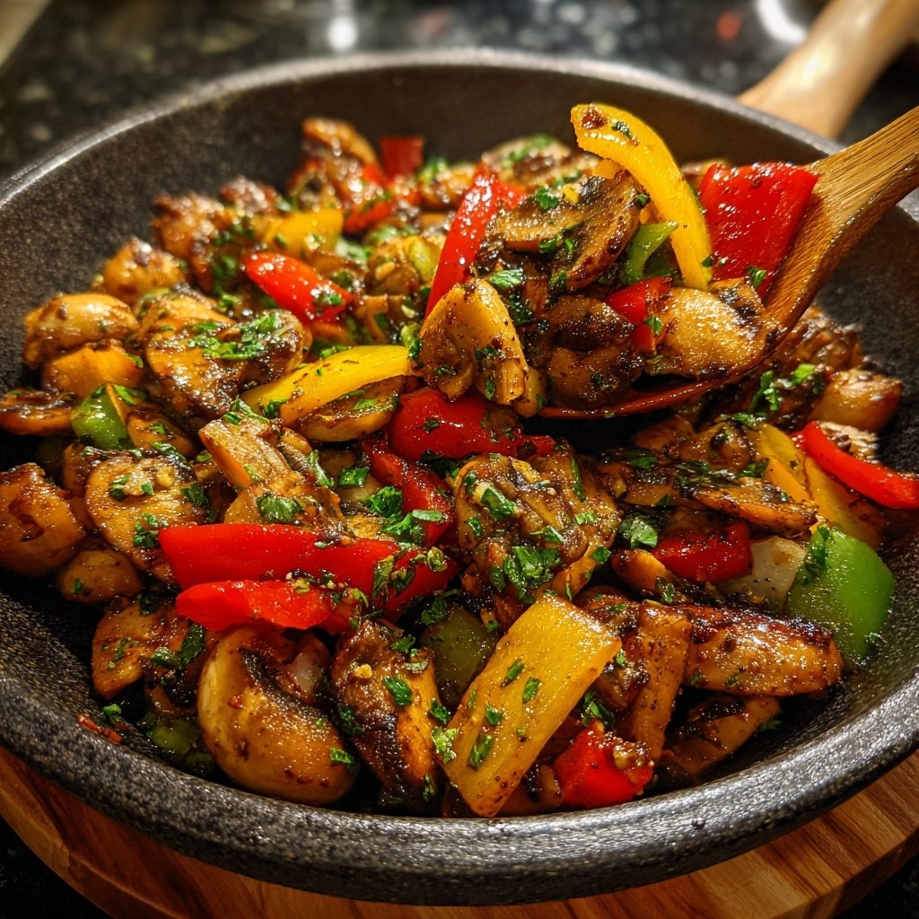 Vegetarische Pilz Pfanne