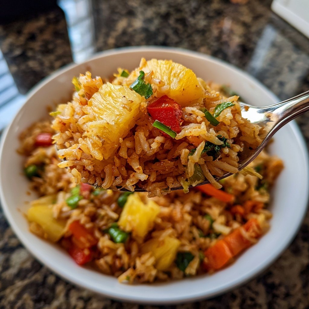 Gebratener Reis mit Ananas