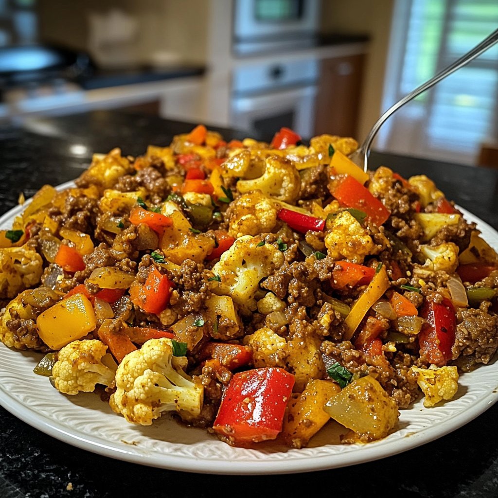 Hackfleisch Blumenkohl Pfanne