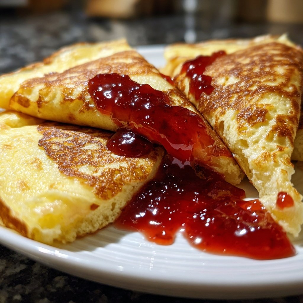 Pfannkuchen mit Marmelade