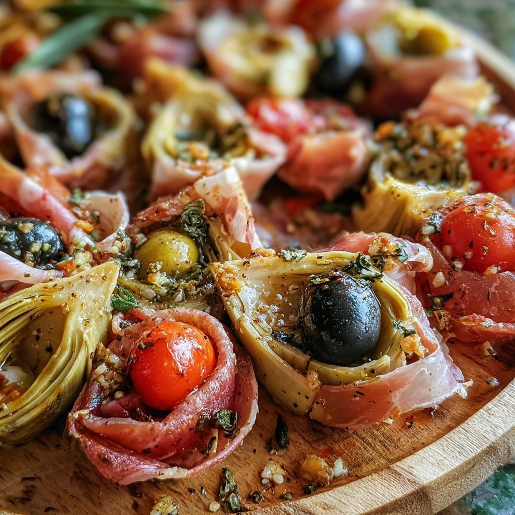 Antipasti mit Herzmotiven