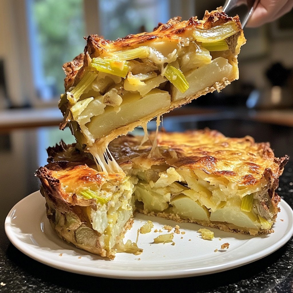 Kartoffelauflauf mit Lauch